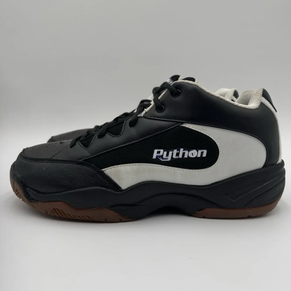 Python Deluxe Wide Shoes Mens 11.5 Black Racquetball Squash Badminton Volleyball